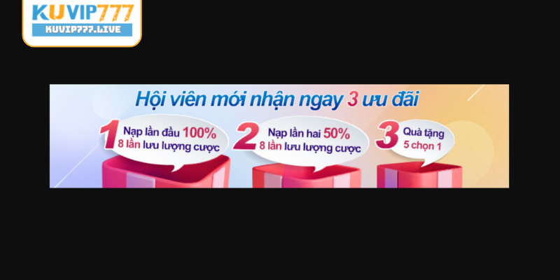 Quà tặng cho hội viên mới tại khuyến mãi KUVIP777